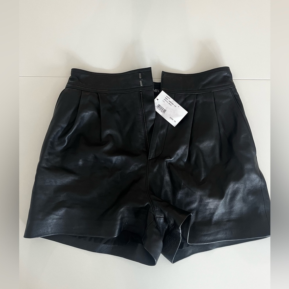 Leather  Intermix Shorts